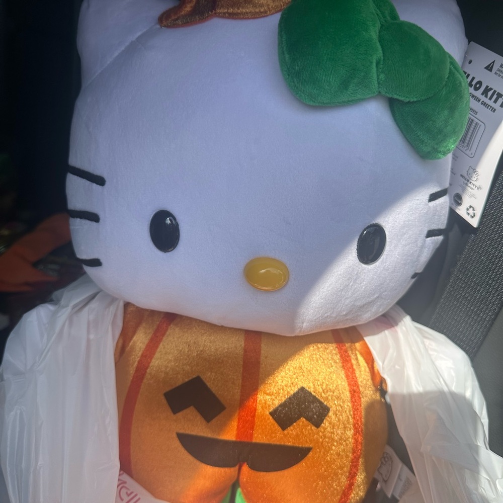 Hello Kitty Pumpkin Plush Greeter - Picture 2 of 2